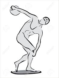 The discus thrower's main biomechanical source of speed is rotary momentum, which is created from the back of the circle to the power position during the throw. Drawing Of The Discus Thrower Royalty Free Cliparts Vectors And Stock Illustration Image 21998292