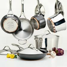 Anolon Nouvelle 11 Piece Non Stick Cookware Set In 2020 Copper Cookware Set Cookware Set Stainless Steel Cookware Set
