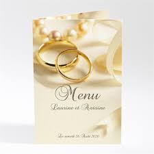 À partir de 79 €. Menu Mariage Alliances Fond Creme Monfairepart Com