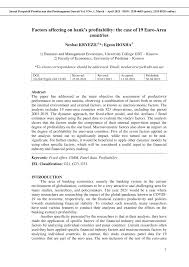 Horeb, oregon, cross plains, black earth. Pdf Factors Affecting On Bank S Profitability The Case Of 19 Euro Area Countries