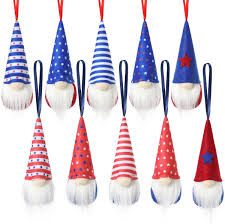 The bristol fourth of july parade was first held in 1785 and is still being held each year today. Amazon Com 4th Of July Gnome Independence Day Hanging Ornaments Set Of 10 Patriotic Gnomes Decorations Handmade Plush Veterana Day Gift Elf Home Wall Decor Kitchen Dining