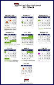 Además puede visualizar un listado de todos los días festivos de 2021. Calendario Escolar 2020 2021 Para Andalucia