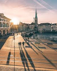 Zurich Tourism Visitzurich Sunset At Limmatquai Tourism Zurich Switzerland Travel