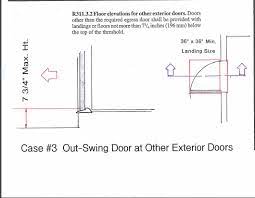 Or sec.]* general corridors exit passageways doors area of refuge horizontal exits supplemental vertical exits interior stairs exterior stairs fire tower ramps escalators moving walkways fire escapes. Exterior Door Swing Landings Building Codes And Compliance Chieftalk Forum