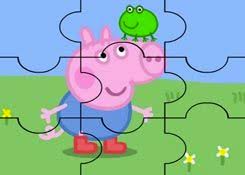 The name of this robot is peppe the pig. Juegosdepeppa Com Juego Rompecabezas Rana De George Puzzles De Dibujos Online Juego Fiesta De Cumpleanos De Peppa Pig Juegos De Peppa Actividades Montessori