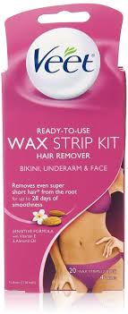 Veet® high precision facial wax hair remover is enriched with aloe vera and almond oil, which are great for soothing sensitive skin areas. Buy Veet Ready To Use Wax Strips Hair Remover For Body Bikini Face 20 Ea Pack Of 2 Online In Taiwan 46223480