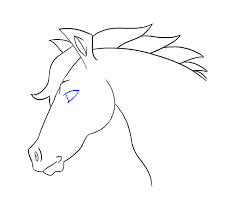 Finally, draw a long, flowy mane down the back of the head to finish your drawing. How To Draw A Horse S Head Easy Drawing Guides