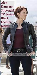 Chyler Leigh Supergirl Alex Danvers Black Leather Jacket Stylish Leather Jacket Celebrities Leather Jacket Leather Jacket
