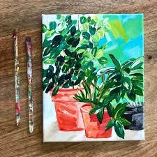 If you like the watercolor look but prefer to use acrylic paint, try painting on art paper that's at least 300 lb. Acrylic Painting Ideas