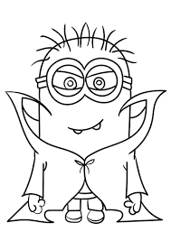 Phil S Halloween Costume High Quality Free Coloring Page From The Category Minions More Print Cartoon Coloring Pages Halloween Coloring Free Coloring Pages