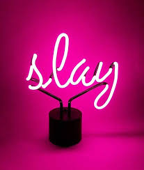 Slay Hot Pink Neon Desk Light Etsy Neon Signs Neon Aesthetic Pink Aesthetic