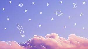 Blue Sky Pink Clouds Rose Wallpaper Phone Planets Stars Drawn Aesthetic Desktop Wallpaper Desktop Wallpapers Tumblr Desktop Wallpaper Art