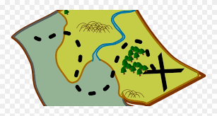 Travel illustration with spanish main cities. Treasure Map Cartoon Png Clipart 3237462 Pinclipart