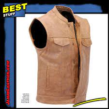 Leather Vests Distressed Leather Leather Vest Leather