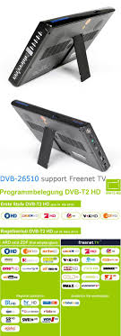 10 Dvb T2 H265 Hevc Ac3 Codec Portable Tv Pvr Multimedia Player Analog Kitchen Bedroom Car Dvb T26510 Isdb T Com