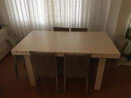Altın varank sandalye ve büyük yemek masası takımı. Ikinci El Yemek Masasi 0531 979 23 93 Ikinci El Esya Alim Satim Ve Spot Urunler Izmir