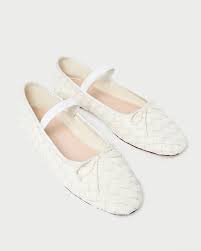 Leonie Cream Woven Ballet Flat I Flats I Footwear