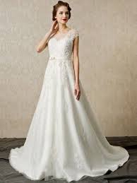 Stunning A Line Scoop Cap Sleeve Corset Low Back Beaded Lace Wedding Bridal Dress Bridal Dresses Dresses A Line Wedding Dress