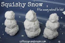 Squishy Snow Sensory Material For Preschool Preschool Kids Sensory Preschool
