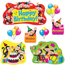 Good spot to be smart this is the reason the clock can be the basis of decoration in a room. Monkey Mischief Birthday Bulletin Board Set T 8341 Trend Enterprises Inc Classroom Theme