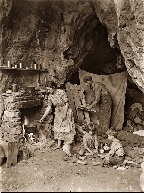 The Families Who Lived in Caves — The Great Depression When the Great  Depression took away their homes, some American families found shelter in  an unlikely place: **caves**. In the Ozark