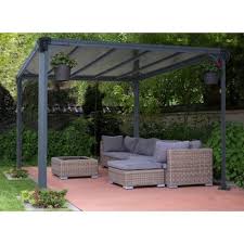 Tonnelle En Aluminium 7 50 M Prix Usine En 2020 Belvedere Kiosque Jardin Toit Plat