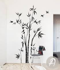 Bamboo Tree Forest Wall Decal Large Nursery Wall Decal Bamboo Etsy Forest Wall Decals Wall Decor Stickers Nursery Wall Decals