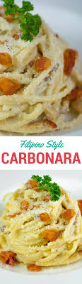 Pinoy Style Carbonara Recipe Panlasang Pinoy Recipe Carbonara Recipe Recipes Carbonara