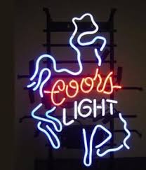 Coors Light Cowboys Glass Neon Light Sign Beer Bar Custom Made Neon Beer Signs Neon Signs Beer Signs