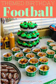 Here are 12 football party decoration ideas to inspire a festive gathering. Football Themed Birthday Party Ideas My Home Based Life