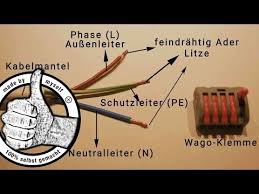 ein kabel aber mehrere lampen anschliessen ganz einfach im video tutorial abisolieren crimpen aussenleiter neutralleiter und s lampe anschliessen lampen kabel