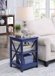 Oxford End Table In Cobalt Blue Convenience Concepts 203085cbe In 2020 End Tables Convenience Concepts Living Room End Tables