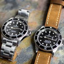 Leather Strap Or Bracelet Date Or No Date How Do You Prefer Your Sub Rolex Watches Vintage Watches Rolex