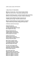 Demi negara yang tercinta di curahkan bakti penuh setia demi raja yang disanjung tinggi kesetiaan tak berbelah bagi. Lagu Perajurit Tanah Air Minus One Download