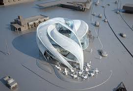 Avoiding materials of construction which requires more embodied energy to build and sustain it, when the building blends naturally and sits seamless to it. Mixed Use Office Building Design To Revitalize La Urban Environment Concept Architecture Architecture Wallpaper Futuristic Architecture
