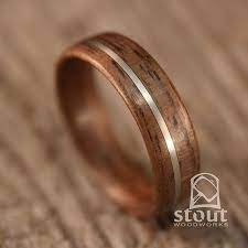 Walnut And German Silver Wooden Wedding Ring Engagement Rings For Men Mens Wedding Bands Tungsten