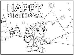 Paw patrol happy birthday coloring pages. Paw Patrol Birthday Happy Birthday Coloring Pages Birthday Coloring Pages Paw Patrol Coloring Pages
