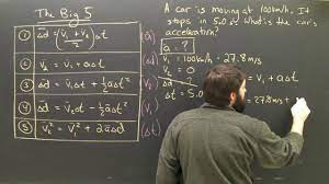 Physics Kinematics Equations Lesson Acceleration Part 2 Physics Equations Lesson