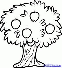 Lots of black and white autumn themed coloring pages for your kids to enjoy. Download Or Print This Amazing Coloring Page How To Draw A Fruit Tree Step By Step Trees Pop Culture F Tree Drawing Tree Drawing Simple Apple Tree Drawing