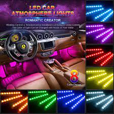Find local 50 led light installation service near you. Amazon Com Wsiiroon Car Led Strip Light 4pcs 48 Led Multicolor Music Car Interior Lights Under Dash Lighting Kit With Sound Active Function And Wireless Remote Control Car Charger Included Dc 12v Automotive