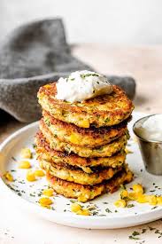 Crispy Air Fryer Zucchini Corn Fritters Filled With Sweet Corn Fresh Zucchini And A Hint Of Satisfying In 2020 Zucchini Corn Fritters Easy Zucchini Recipes Fritters