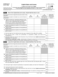 Another option is utilizing specific tax software for submitting. 2015 Form Irs 1040 Schedule D Fill Online Printable Fillable Blank Pdffiller