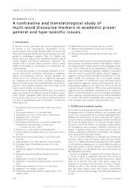 Ein paarmal auf tasten drücken, schon erscheint die linie. Pdf A Contrastive And Translatological Study Of Multi Word Discourse Markers In Academic Prose General And Type Specific Issues