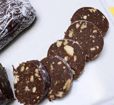Salami Chocolat Au Thermomix Saucisson Au Chocolat Pour Le Dessert Saucisson Au Chocolat Chocolat Thermomix Recette