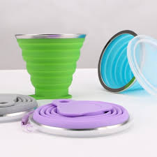 270ml Collapsible Travel Coffee Cups Stainless Steel Silicone Retractable Folding Telescopic Kids Pets 99fab Camping Cups Collapsible Cup Travel Coffee Cup