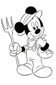 Farmer Mickey Mouse Coloring Page Mickey Mouse Coloring Pages Mickey Coloring Pages Coloring Pages