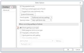 How To Automatically Underline Misspelled Words Or Spelling Errors In Outlook