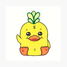 Moriah elizabeth | art/crafts on instagram: Xmas Moriah Elizabeth Georgie Pineapple Duck Plush Art Print By Rb Store Redbubble