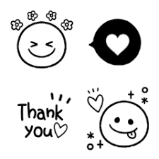 Maybe you would like to learn more about one of these? Black And White Simple Kaomoji Emoji Line Emoji Line Store