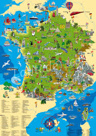 /fermé] je suis à la recherche d'une carte de france dont je pourrais colorier en ligne chaque département. La Carte De France Illustree Kruger Depot Poster 9783981413441 Latitude360 Librairie Du Voyage